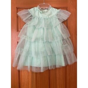 NWOT Janie and Jack Disney Tiana Glitter Tulle Dress size 4 Girls
